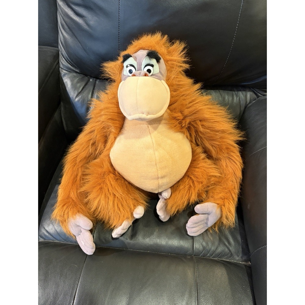 DISNEY WORLD Plush KING LOUIE Ape JUNGLE BOOK Large Big Hands 16" Stuffed Toy